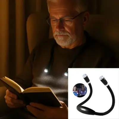 Lanterna LED para Leitura com 3 Modos de Iluminação
