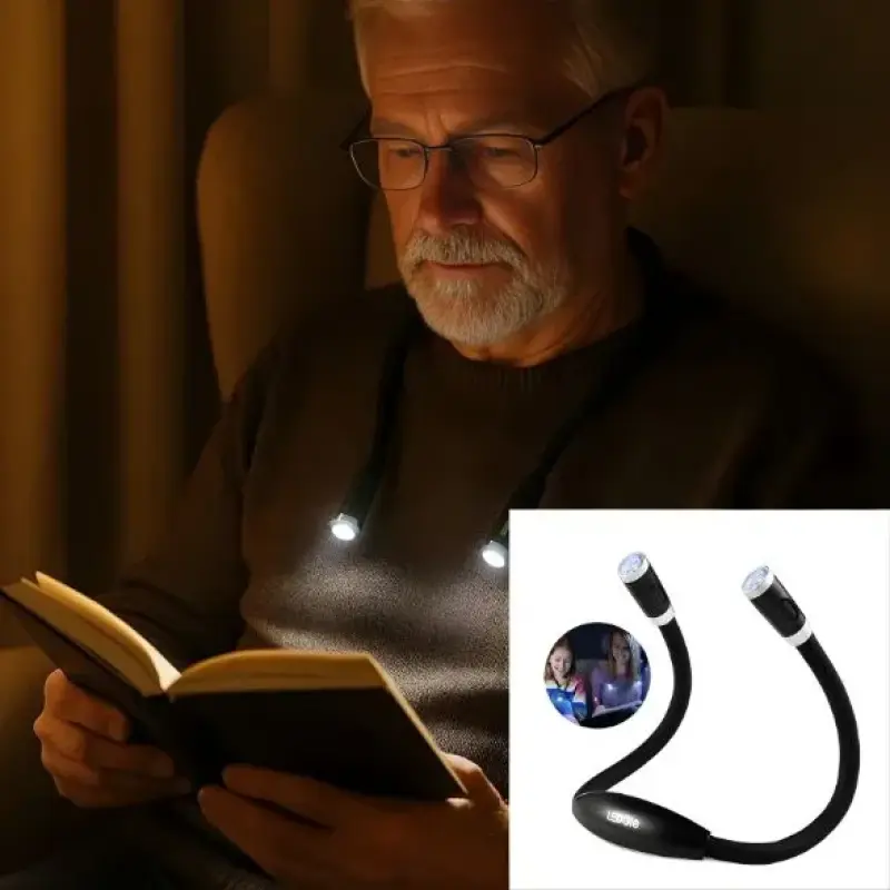 Lanterna LED para Leitura com 3 Modos de Iluminação