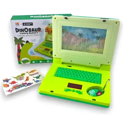 Laptop Notebook Infantil Interativo Musical com Luz e Som Dinossauro