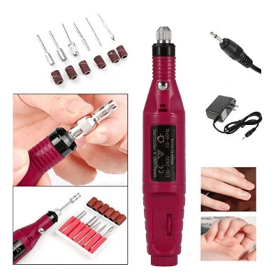 Lixadeira Lixa Motor Unha Elétrica Profissional Bivolt Rosa
