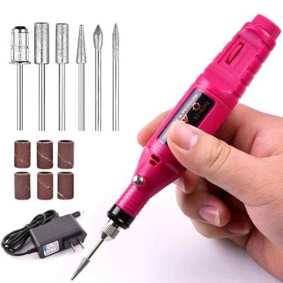 Lixadeira Lixa Motor Unha Elétrica Profissional Bivolt Rosa