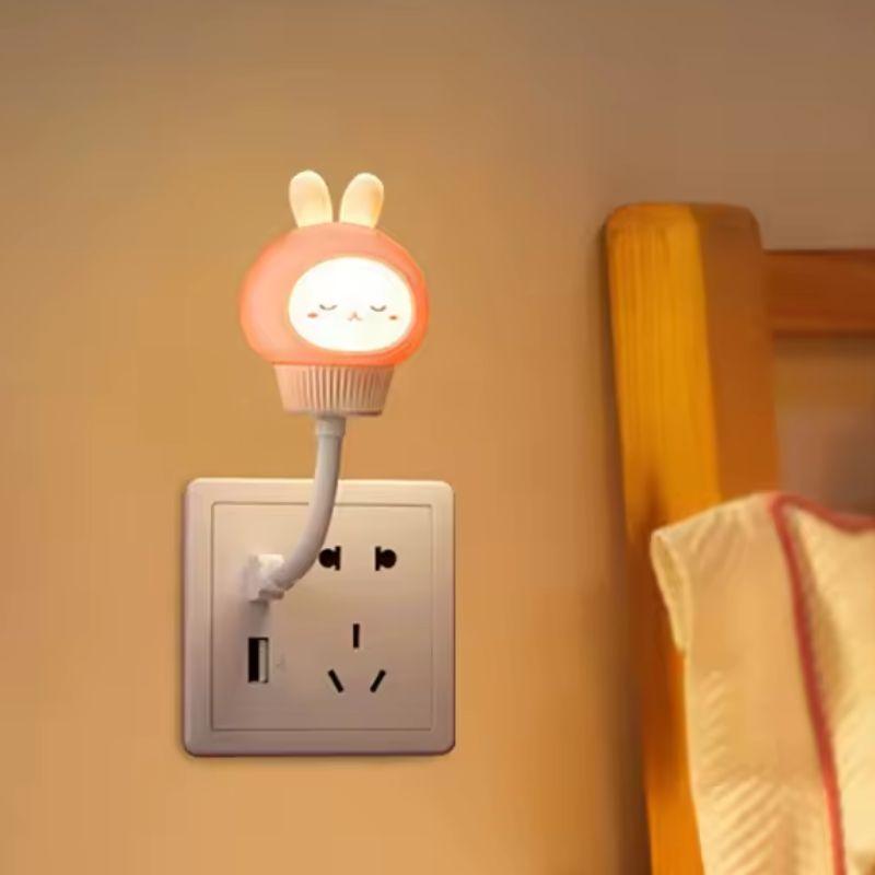 Luminaria Abajur Infantil Bichinhos USB RGB Com Controle Remoto