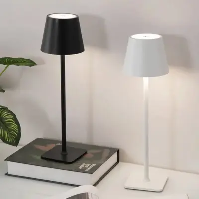 Luminária Abajur Mesa LED Touch Sem Fio Recarregável