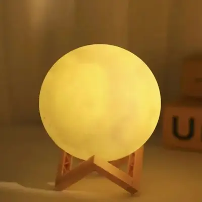 Luminária Abajur Mini Lua Cheia 3D
