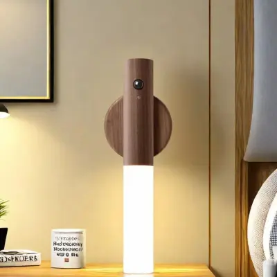 Luminária Bastão Luz LED Recarregável Sensor Movimento