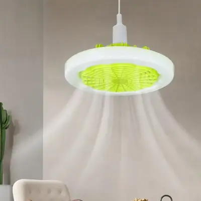 Luminária Lâmpada Led Ventilador De Teto C/ Controle Remoto