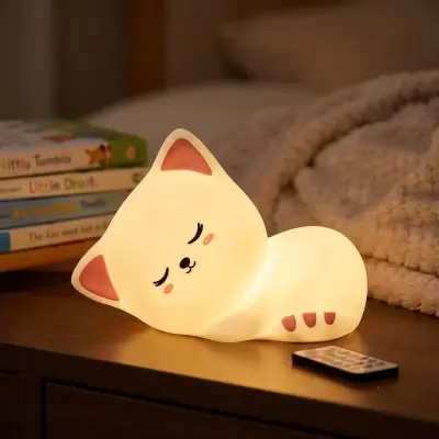 Luminária LED Decorativa de Gato