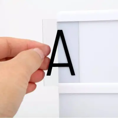 Luminária Letreiro de Cinema Light Box Led 96 Letras Números Ícones