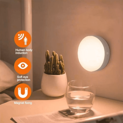 Luminária Luz Led de Armário Closet Recarregável com Sensor de Movimento