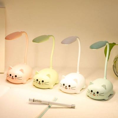 Luminária Mesa Abajur Bichinhos Gatinho Led Usb Recarregável Flexível