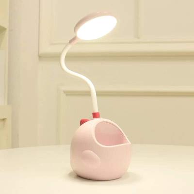 Luminária Mesa Abajur Dinossauro com Porta Canetas e Led Recarregável