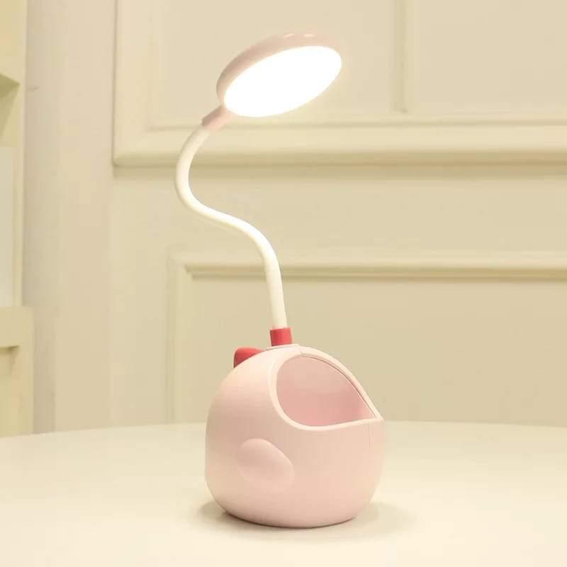 Luminária Mesa Abajur Dinossauro com Porta Canetas e Led Recarregável