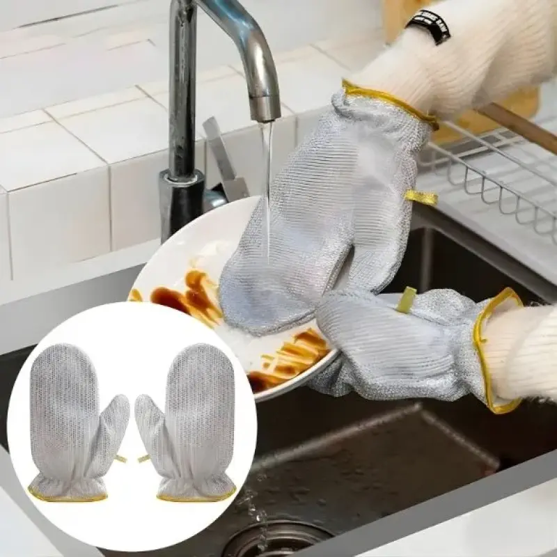 Luvas de Limpeza Eficientes para Lavar Pratos Louças Multiuso