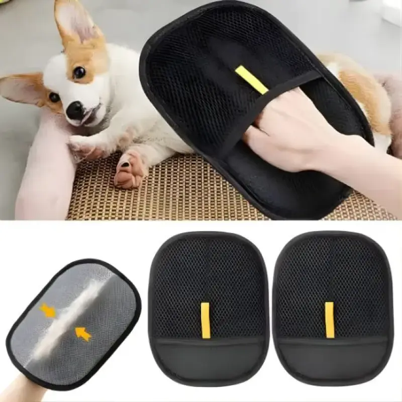 Luvas Removedoras de Pelos Dupla Face para Pets, Roupas e Sofás