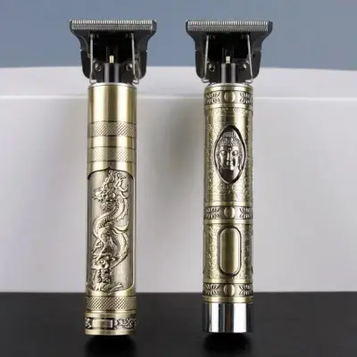 Máquina de Barbear e Cortar Cabelo Profissional Recarregável Sem Fio Dragão