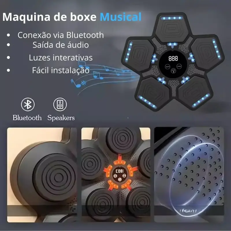 Máquina De Boxe Musical com Musica Eletrônico Inteligente de Parede