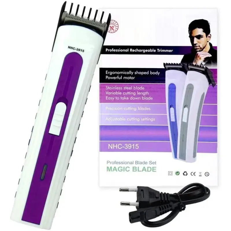 Máquina de Cortar Cabelo Bivolt Recarregável Aparador de Pelos Barba Bigode