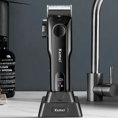 Máquina De Corte Profissional Turbo Com Base De Carga Kemei 5082