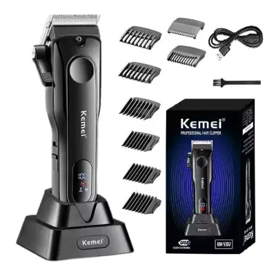 Máquina De Corte Profissional Turbo Com Base De Carga Kemei 5082