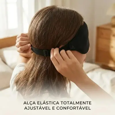 Máscara de Dormir 3D com Espuma de Memória e Seda Gelada