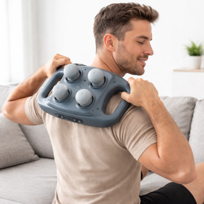 Massageador Elétrico 4 Ponteiras com 5 Velocidades de Massagem