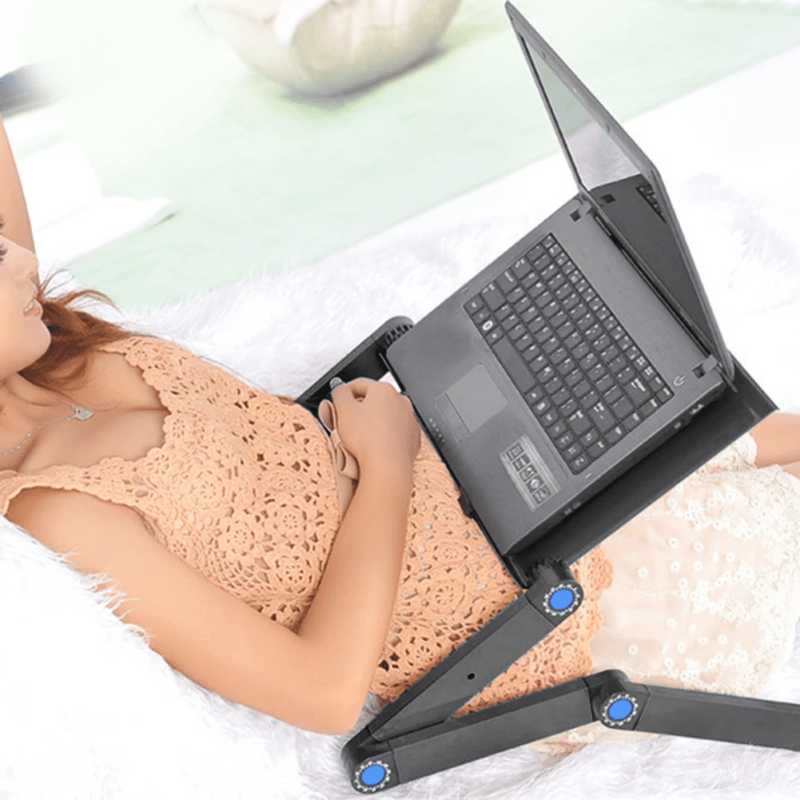 Mesa Notebook Multifuncional Articulável Portátil Cama Mouse T8 Cooler