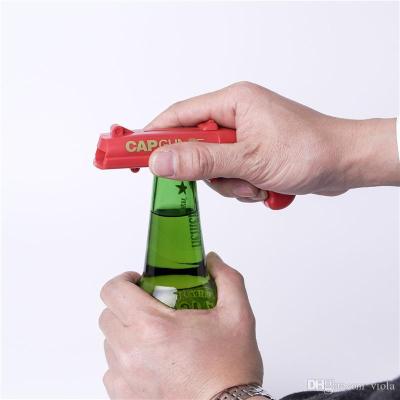 Mini Arma Abridor De Garrafa de Cerveja Atira Tampas Cap Gun