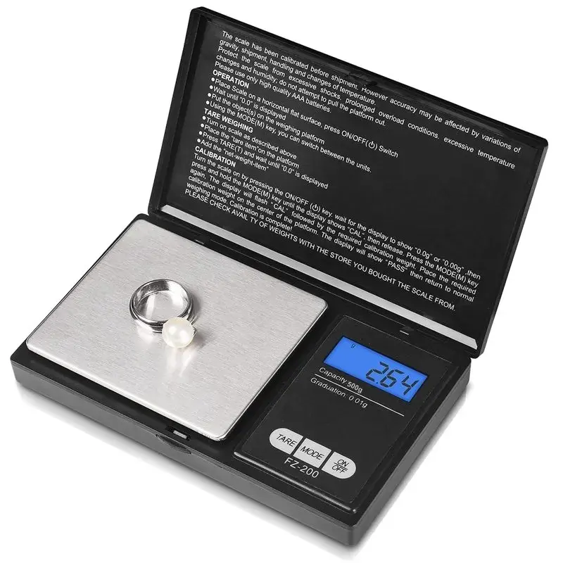 Mini Balança Digital De 0,1g Até 500g
