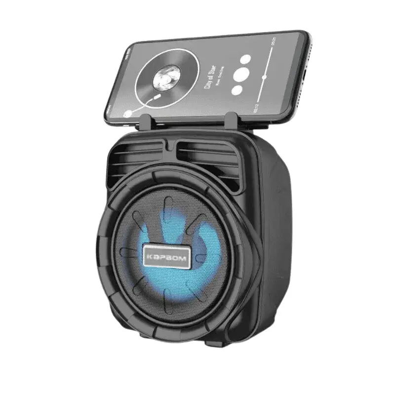 Mini Caixa De Som Bluetooth Com Radio FM E Led