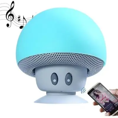 Mini Caixa de Som Portátil com Bluetooth Cogumelo