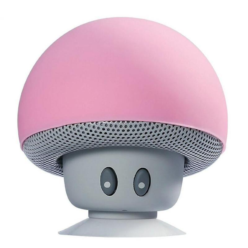 Mini Caixa de Som Portátil com Bluetooth Cogumelo