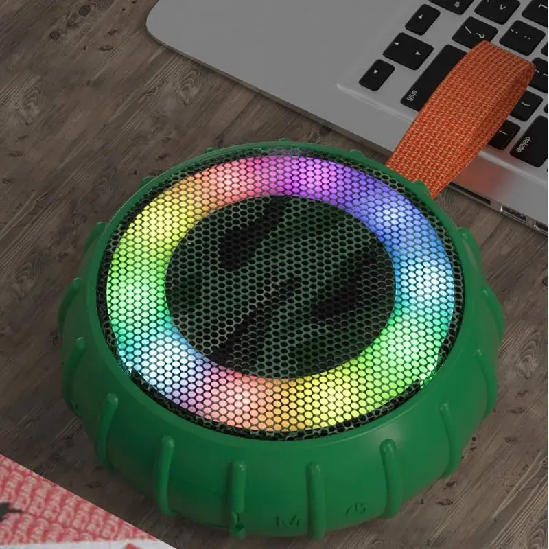 Mini Caixa Som Emborrachada Potente Bluetooth Resistente A Água