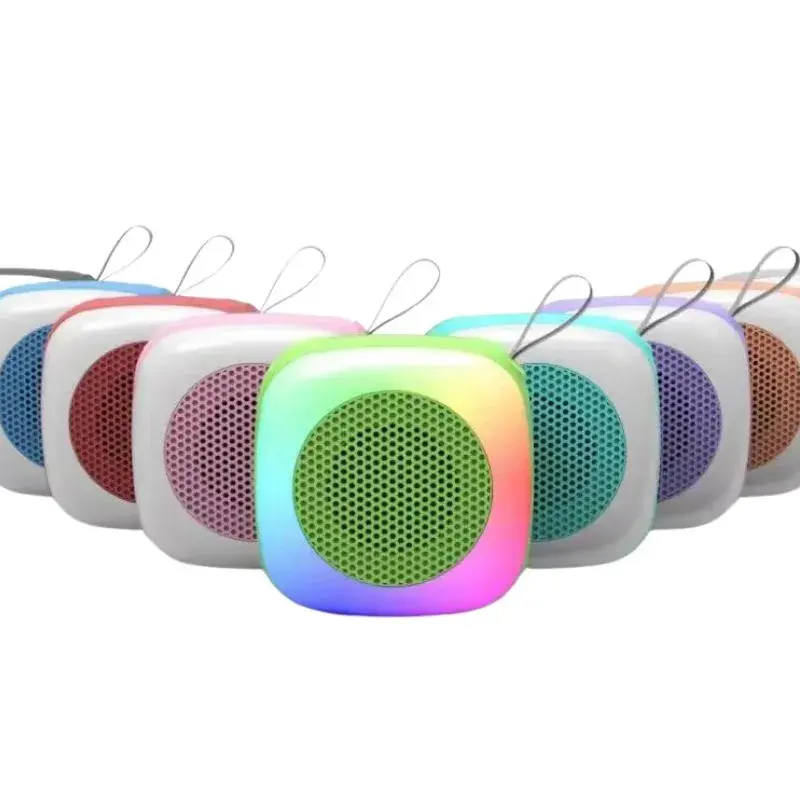 Mini Caixinha De Som Colorida Bluetooth Com LED RGB Portátil