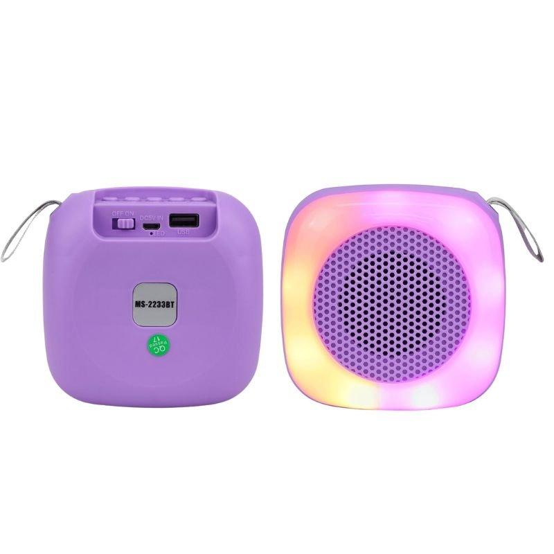 Mini Caixinha De Som Colorida Bluetooth Com LED RGB Portátil