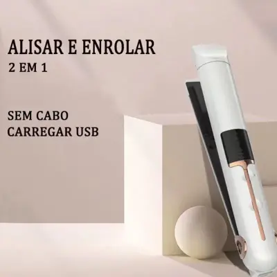 Mini Chapinha Prancha De Bolsa Sem Fio  Portátil USB Recarregável
