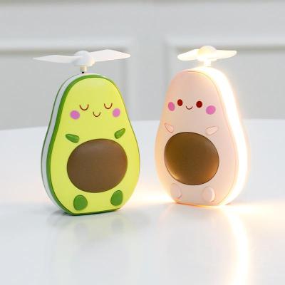 Mini Espelho de Maquiagem Abacate com Ventilador Led e USB