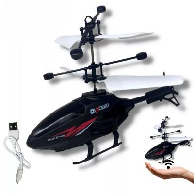 Mini Helicóptero de Brinquedo Com Luz e Sensor