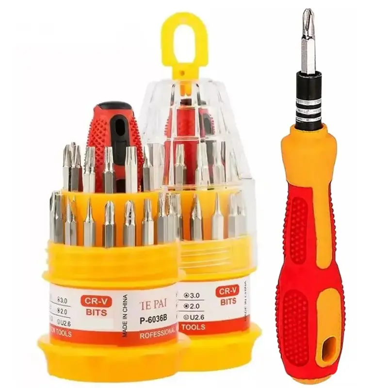Mini Kit Ferramentas Chaves de Precisão Fenda Philips 30 Pontas