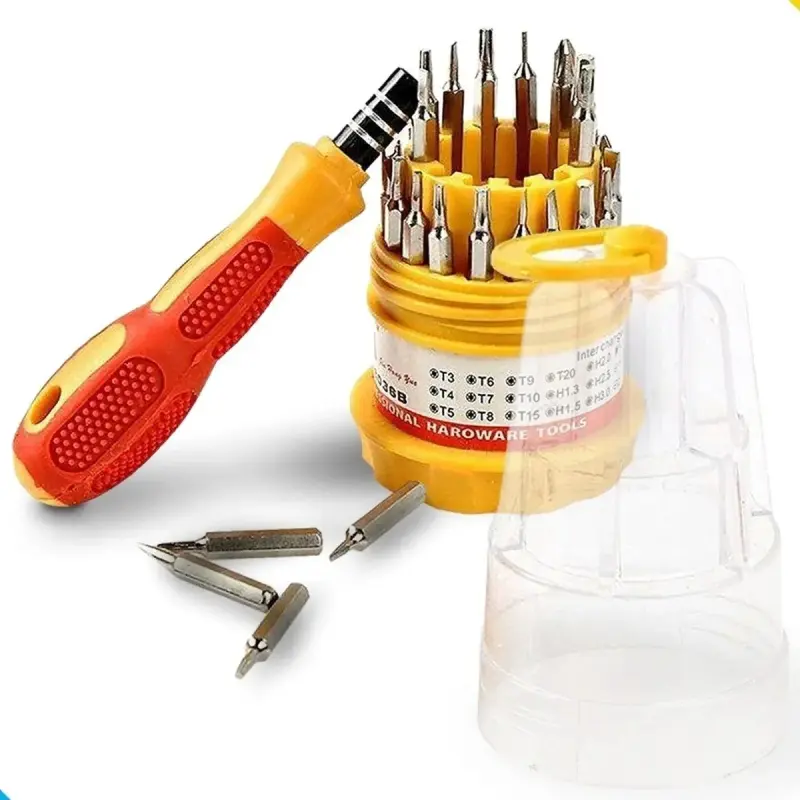 Mini Kit Ferramentas Chaves de Precisão Fenda Philips 30 Pontas