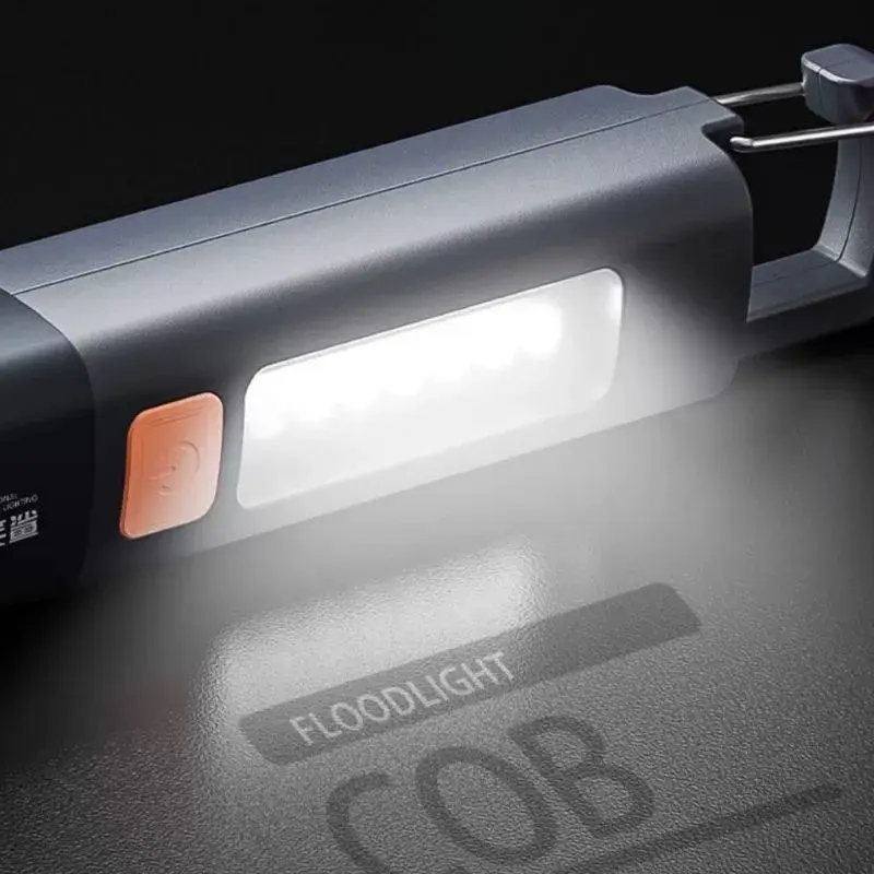 Mini Lanterna Led Recarregável Com Gancho Camping USB