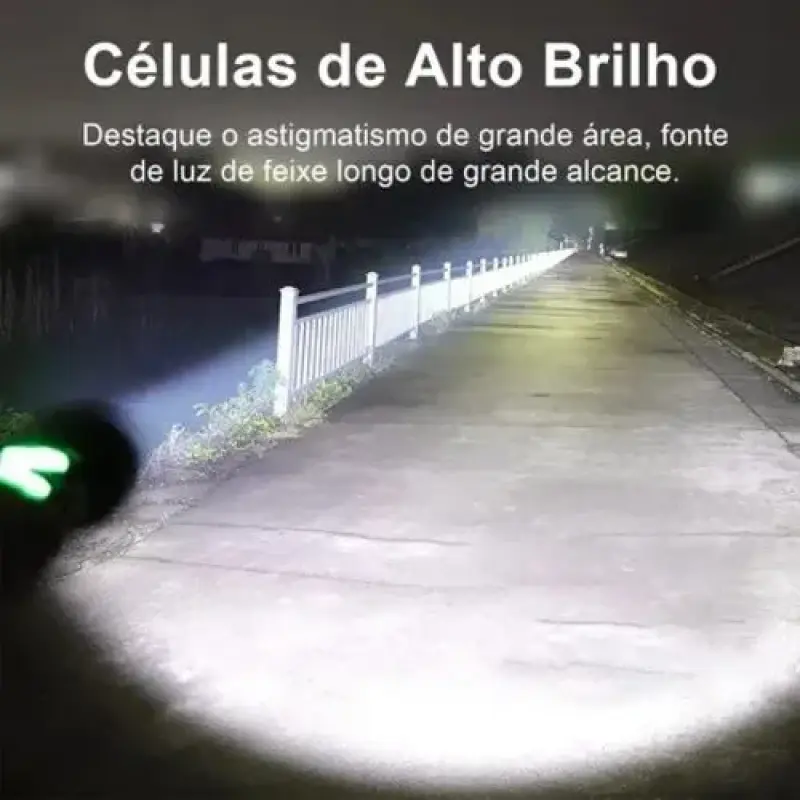 Mini Lanterna Tática Retrátil Led Potente Recarregável