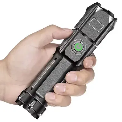 Mini Lanterna Tática Retrátil Led Potente Recarregável