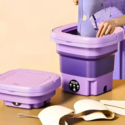 Mini Maquina Lava Roupas Portátil Dobrável – 9 Litros