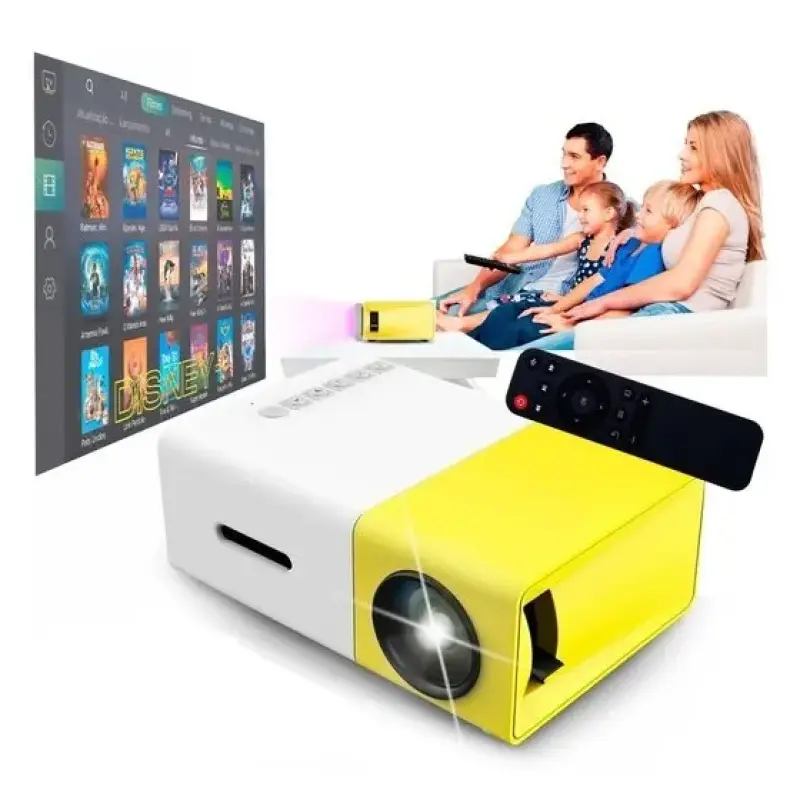 Mini Projetor Portátil 1080p Cinema Filme Futebol Hdmi Tv Pc