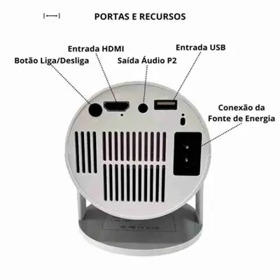 Mini Projetor Portátil Smart HY300 Pro – Suporte 4K