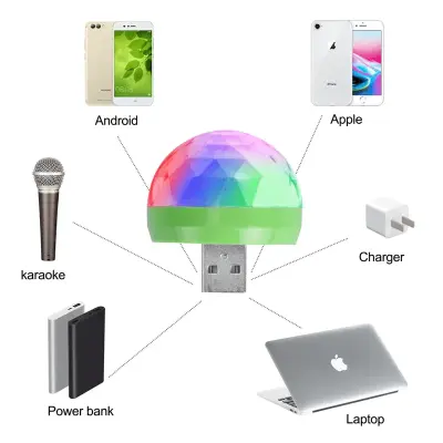 Mini Strobo Bola Maluca de Led Magic USB Para Celular
