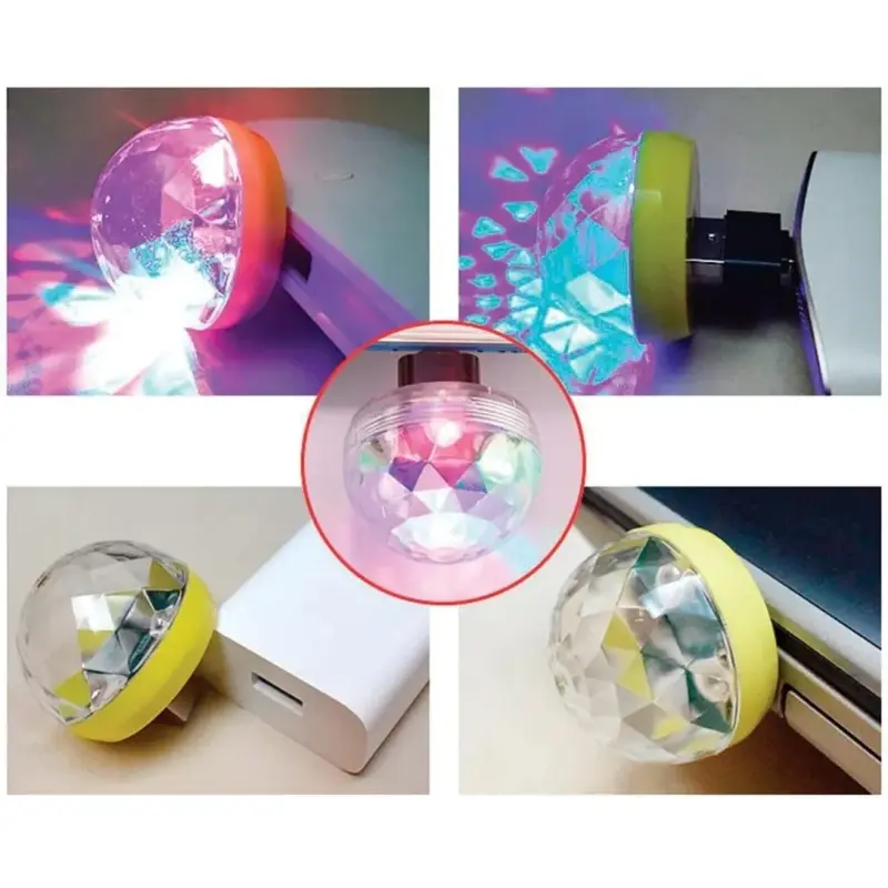 Mini Strobo Bola Maluca de Led Magic USB Para Celular