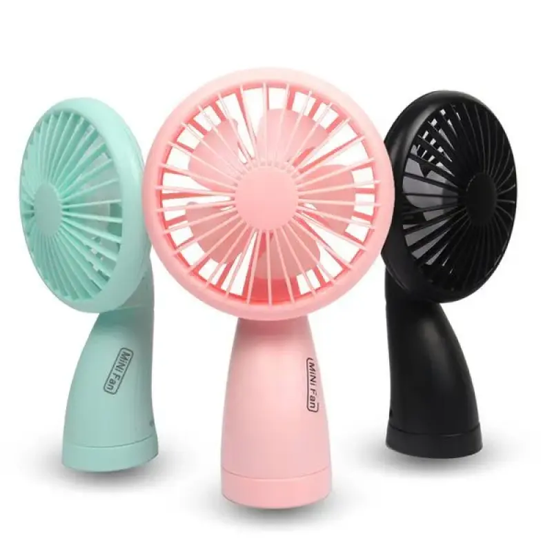 Mini Ventilador de Mão e Mesa Silencioso Recarregável Portátil