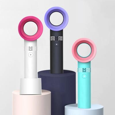 Mini Ventilador De Mão Recarregavel Portátil Sem Hélice USB Para Secagem de Cílios