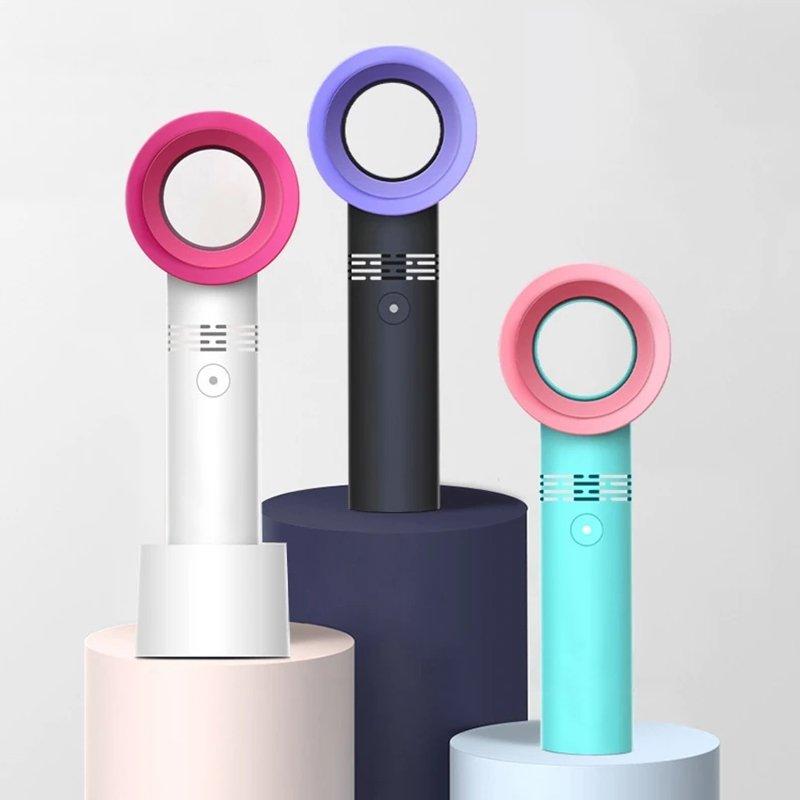 Mini Ventilador De Mão Recarregavel Portátil Sem Hélice USB Para Secagem de Cílios